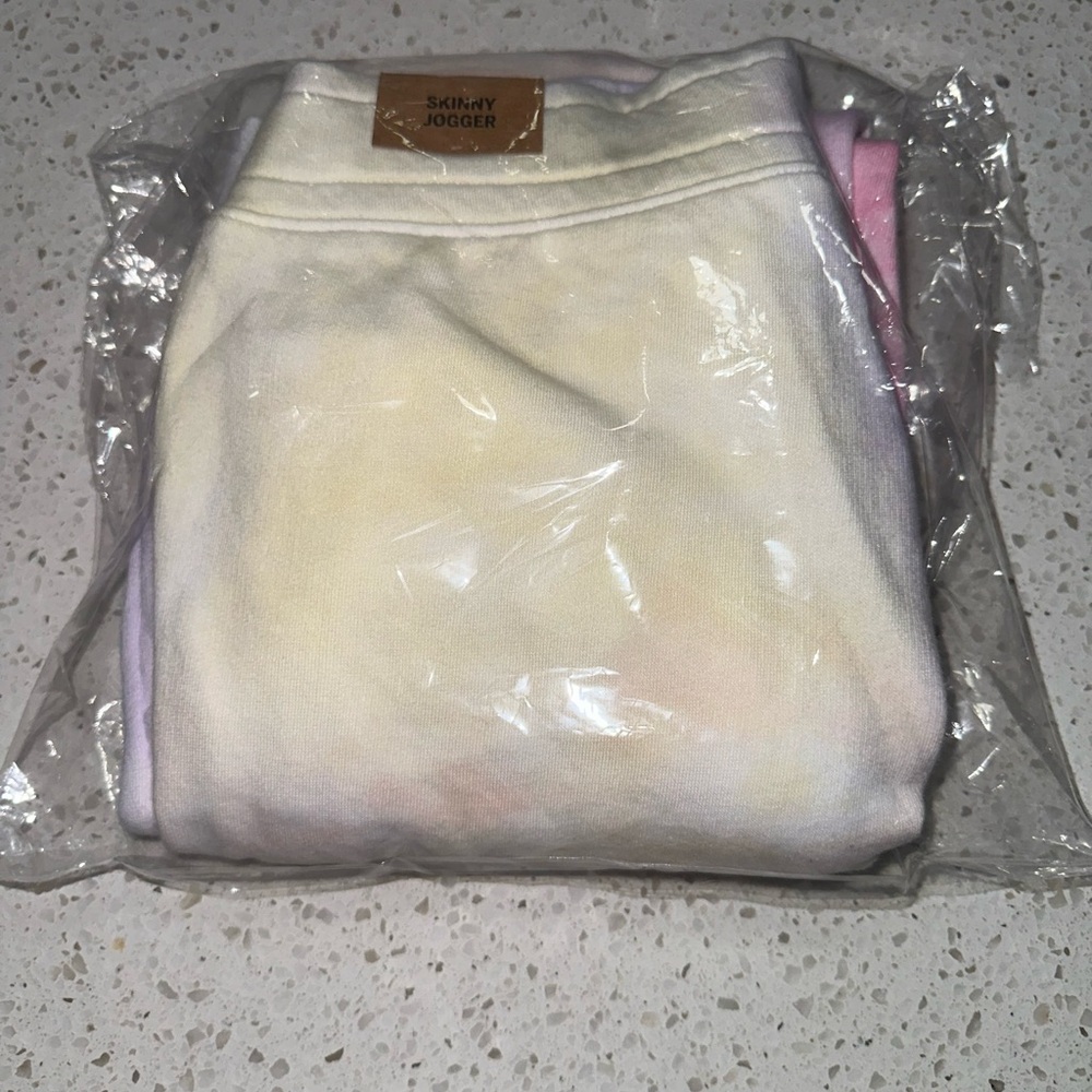 VS VICTORIAS SECRET PINK SKINNY JOGGER LEGGING SWEAT PANT TIGHT FREYA TIE DYE XS - Picture 4 of 4